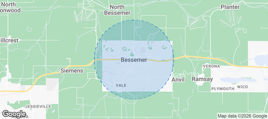 Bessemer Airbnb map